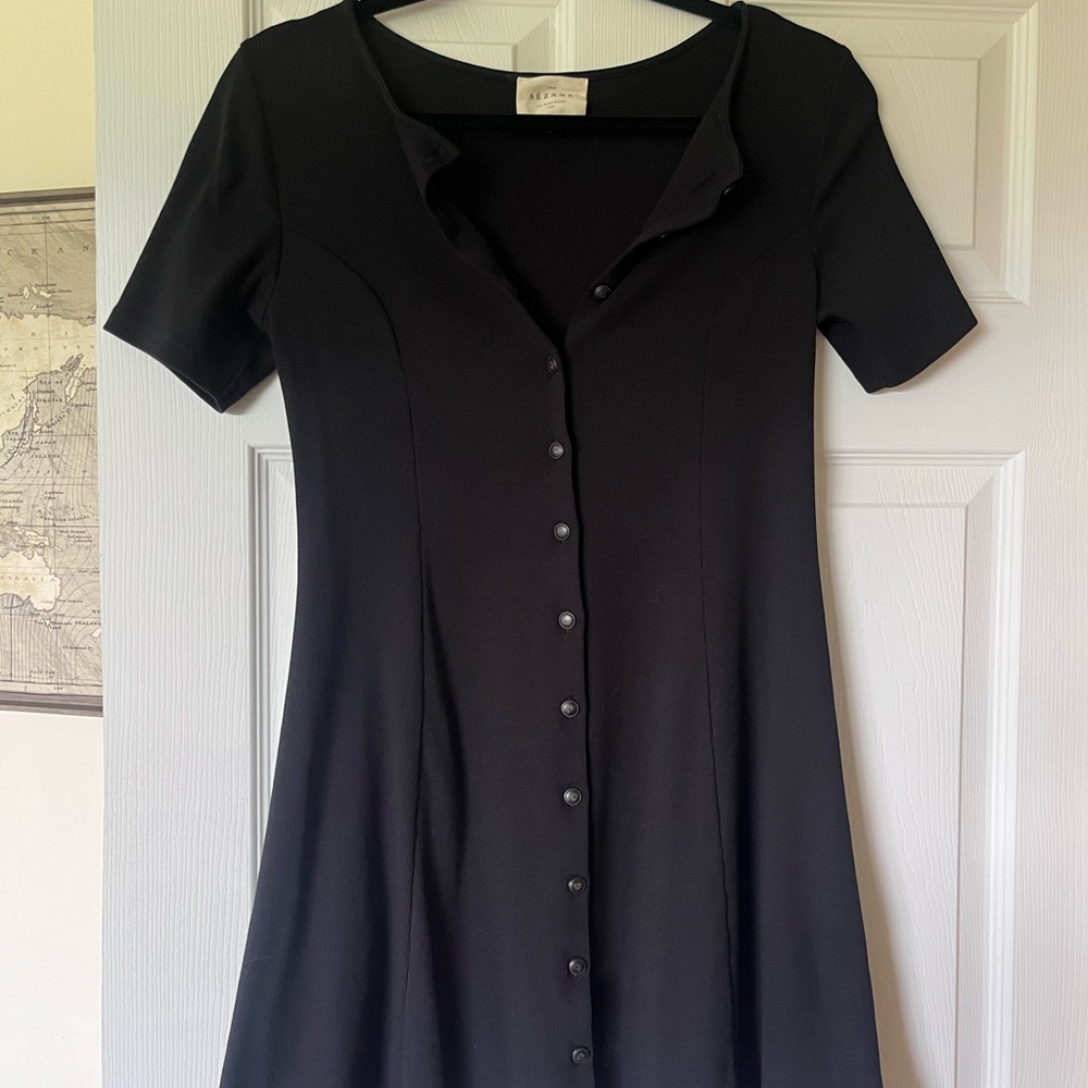Sezane Black Dress
